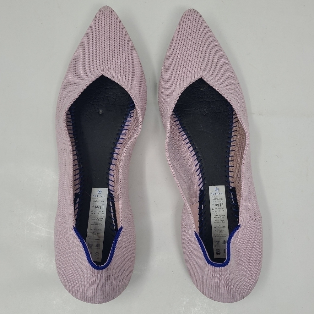 Rothy's | Women's The Pointe Light Blush Pink Ballet Flats (US Size 11) - Picture 9 of 10